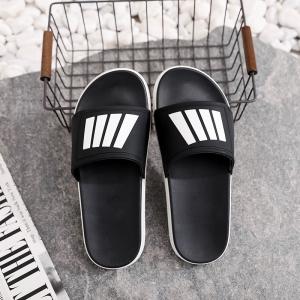 China Soft Mens Rubber Flip Flop Black White Sandal For Summer Beach factory