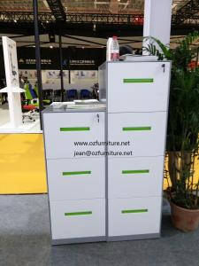 China 3 drawer filing cabinet CRS material， light grey color，apply for Legal and Letter size factory