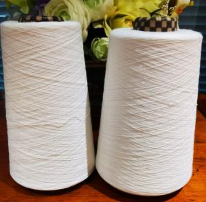 China 40S/2 Recycled Polyester Spun Yarn Eco Friendly For Industrial Sewing factory