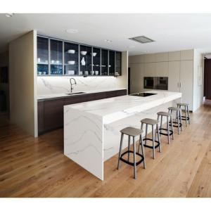 China Elegance Engineered Stone Slabs 3200x1600mm Solid White Quartz Countertops factory