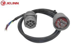 China CAT 9 Pin Male Female to Open End Pigtail Splitter Y Cable for Caterpillar Excavators factory