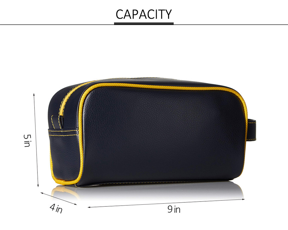 Versatile Men'S PU Leather Makeup Toiletry Travel Bags