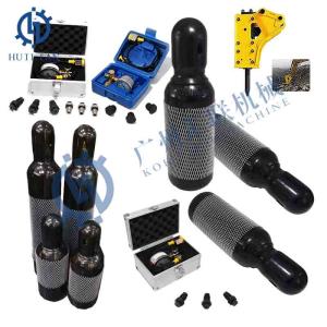 China 4L 8L 10L Excavator Hydraulic Breaker Nitrogen Gas Bottle Gas Cylinder Tank for Hydraulic Breaker Hammer Parts factory