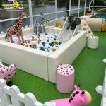 White Green Inflatable Soft Play Equipment Indoor Outdoor With Bounce House