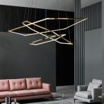 Electroplated Stainless Steel Led Ceiling Lights Acrylic Modern Commercial