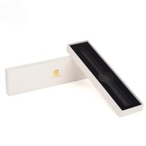 China Custom Logo Luxury White Long Paper Watch Gift Box Packaging factory