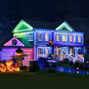 China Bright 48W RGBIC CCT Smart Eave Outdoor Lights Waterproof For Wedding Christmas Birthday PC ABS Housing 90° factory