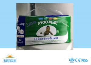 China Custom Green Disposable Baby Nappies Chlorine Free With Magic Tapes factory