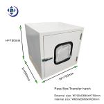 Powder Coated Steel Pass Box For Passing Goods To Clean Room 600x600x600mm
