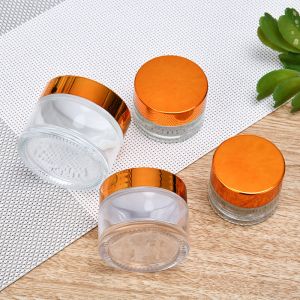China ABS Plastic Face Cream Bottle 15g Cosmetic Jars Hot Stamping on sale