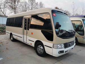 China Petrol Engine Used Toyota Coaster Bus / 6 Gearbox Toyota Used Mini Bus factory