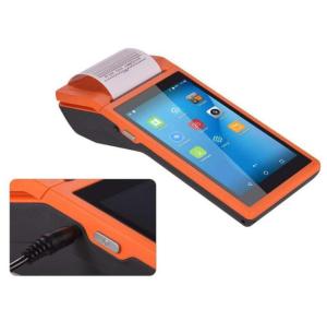 China BT WIFI Handheld Point Of Sale Terminal Orange Portable Billing POS Machine factory