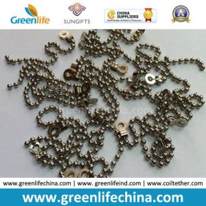 China Decorative 2.0mm Metal /Stainless Steel Bead Ball Badge Chain factory