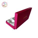 Luxury Rosy Jewelry Paper Gift Box / Unique Jewelry Gift Boxes With Silk