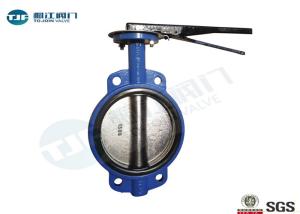 China Lever Operated Wafer Butterfly Valve , Cast Iron Concentric Butterfly Valve factory