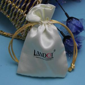 China Colored Hair Bags For Hair Extension , Portable Satin Drawstring Gift Bags factory