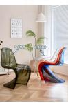 Ergonomic Recyclable Plastic Panton Chair Plastic Furniture For Modern Indoor
