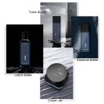 Luxury 100ml Square PETG Plastic Bottle Blue Skincare Packaging Container Lotion