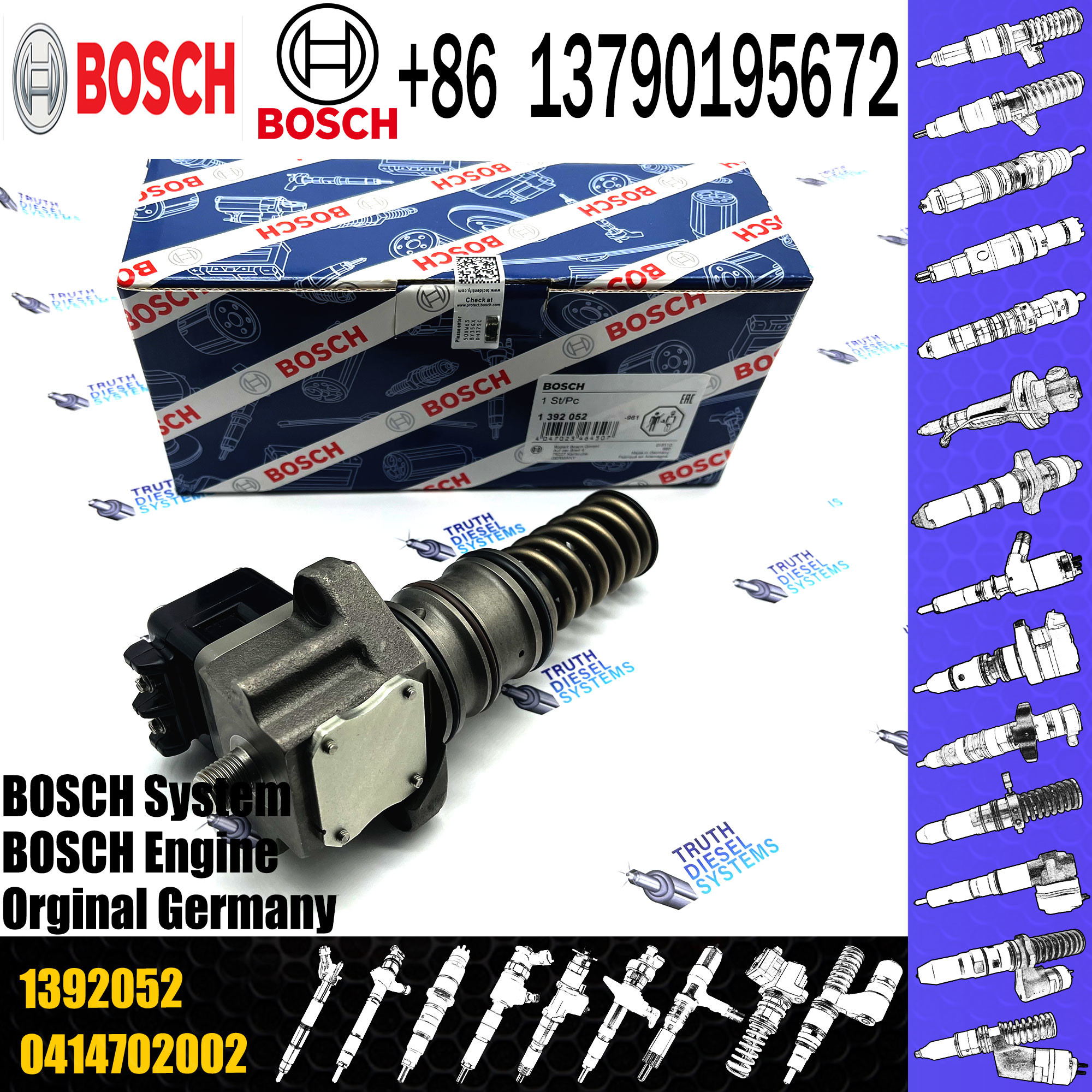 Diesel Engine Fuel Injection Unit Pump 0414755005 F00HN36635 XE315C 1379110 1392052