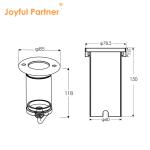 6W Square Underground Lights Outdoor IP67 Waterproof Recessed Mounted COB Black