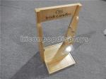Countertop Retail Store Fixtures Wooden Glass Candle Display Stand For Trade