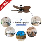 Low Noise Decorative Tropical 5 Blades Ceiling Fan Large Airflow Energy Saving