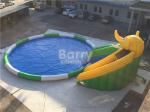 0.55mm PVC Tarpaulin Inflatable Water Slide Park For Kids / Inflatable Water