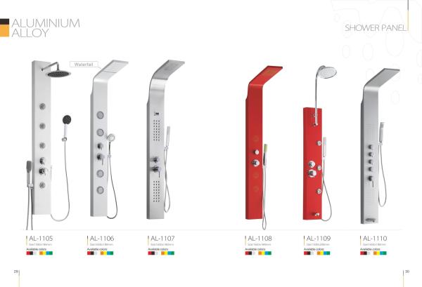 Water Outlet Faucet Shower Columns Panels Aluminium Alloy / Galvanized Steel
