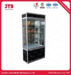 Lighting Display Supermarket Shelving Glasses Cabinet In Showroom