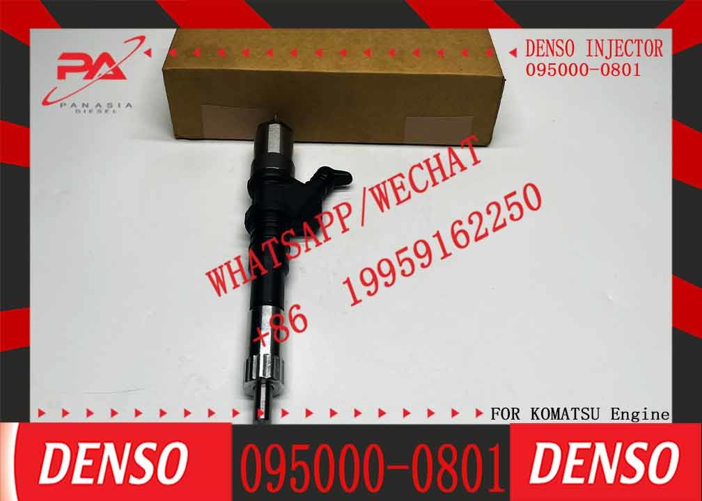New Original DENSO Common Rail Fuel Injector 095000-0801 Used for Komatsu 6D125 Engine PC400-7 PC450-7 Excavator