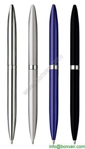 China sharp heads metal pen, no clip metal pen with logo branding factory
