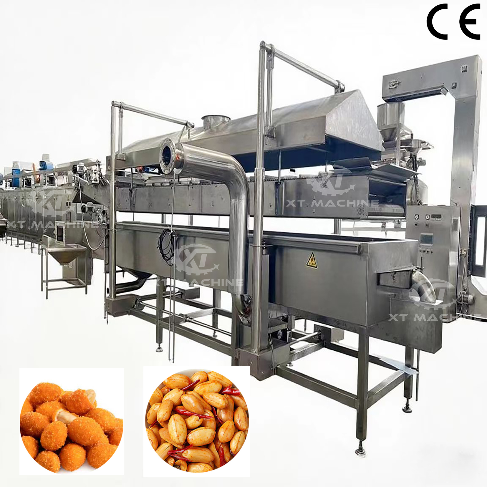 Fully Automatic Continuous Frying Machine For Peanut/Cashew/Broad Bean Frying Production Line