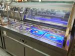 Stainless Steel Hot Food Serving Unit With Storage Cabinet and Top Shelf 1500