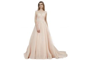 China Women Hand Made Sleeveless Formal Evening Dress Yellow Or Custom factory