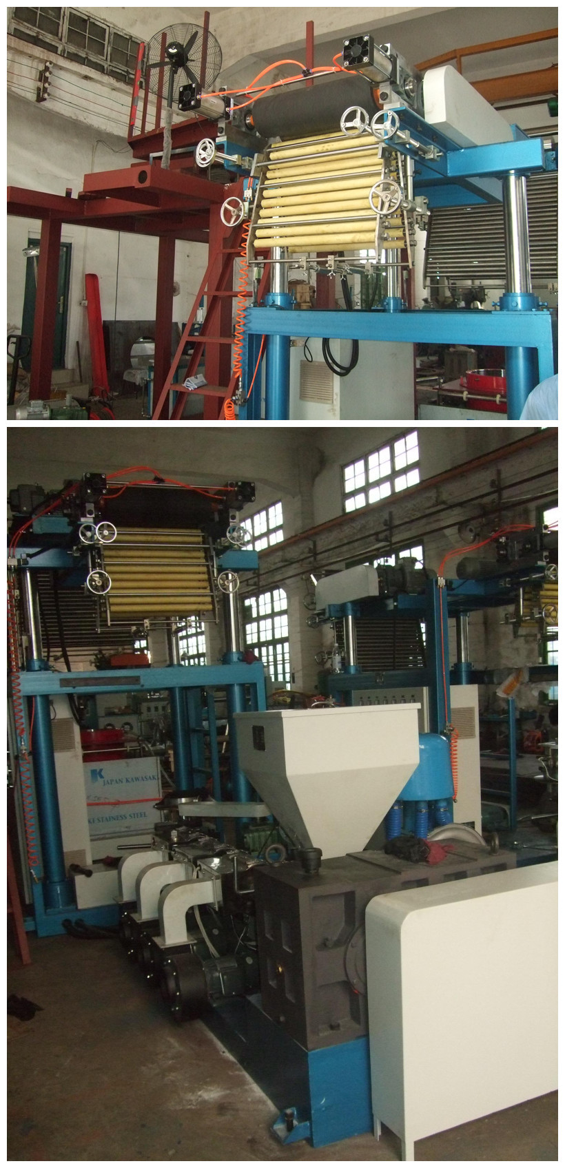 PVC Heat Shrink Label Film Blowing Machine , Plastic Film Making Machine SJ55×26-SM900