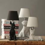 Danish Designer Table Lamp Resin Pet Dog Table Lamps For Living Room Bedroom
