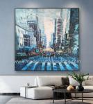 Palette Knife Cityscape Streetscape Oil Paintings Modern Canvas Art For Home