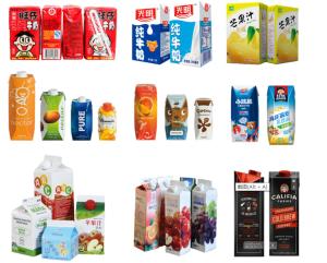 China PLC Controlled Milk Cartons Fill And Seal Machine Touch Screen Operation 380V/50Hz Power Supply factory