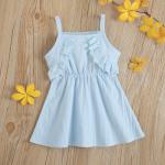 Sleeveless Casual Children'S Dress Clothing Solid Color Casual Dresses Medium