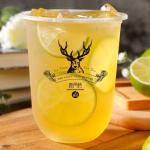 Restaurants Disposable Iced Coffee Cups With Lids 500ml U Shape Cups