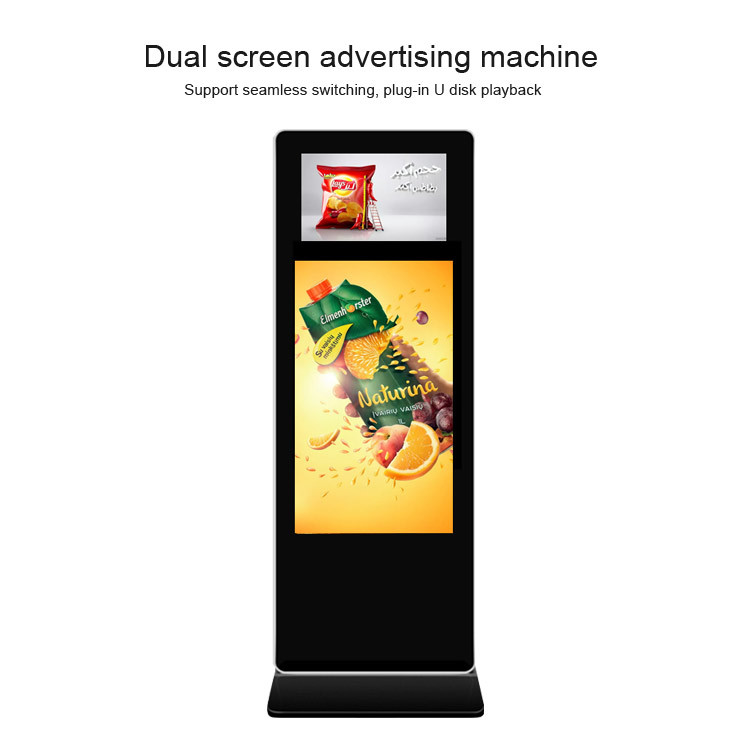 Indoor Dual Screen Standing LCD Advertising Display