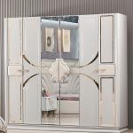 King Size Bedroom Sets Furniture Combo MDF Wardrobe Bed Side Table Dressing