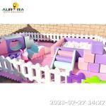Purple Pink Soft Play Equipment Soft Play Fence For Kids Soft Play Sets
