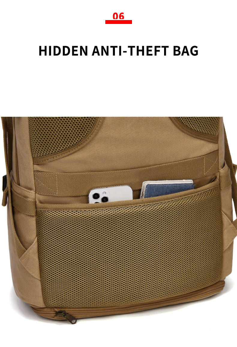 Retro Large Capacity Outdoor Travel Bags Mens Canvas Laptop Backpack 56-77 Litre