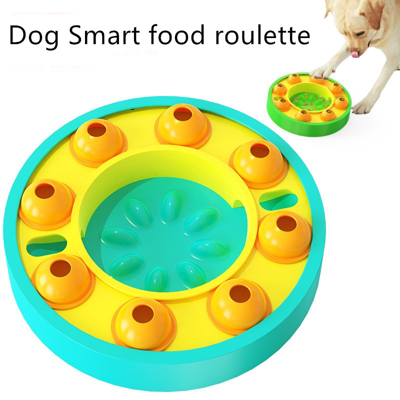 Plastic Dog Food Puzzle Bowl Slow Food Leakage Training Cat Toy