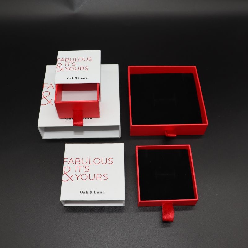 Custom Logo Jewelry Paper Gift Box For Earring Bracelet Necklace Ring