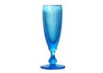 Solid Colored 20cm Lead Free Champagne Glasses 170ml Embossed Flute Glasses