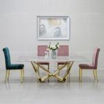 ODM Modern Dining Room Furniture 123kg Tempered Glass Rectangular Table