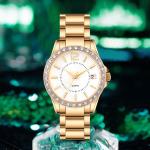 Stainless Steel Diamond Quartz Watch 3ATM Waterproof Fashion Style