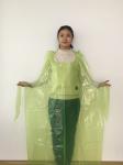 Round Neck PE Apron Flat Packed Waterproof Embossed Surface For Protection